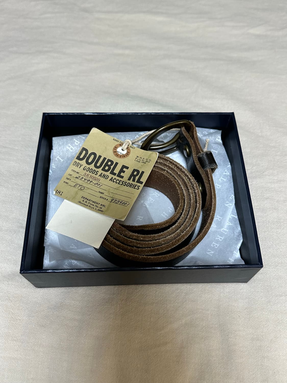 [34] RRL 더블알엘 테런스 텀블드 레더 벨트 상품이미지4