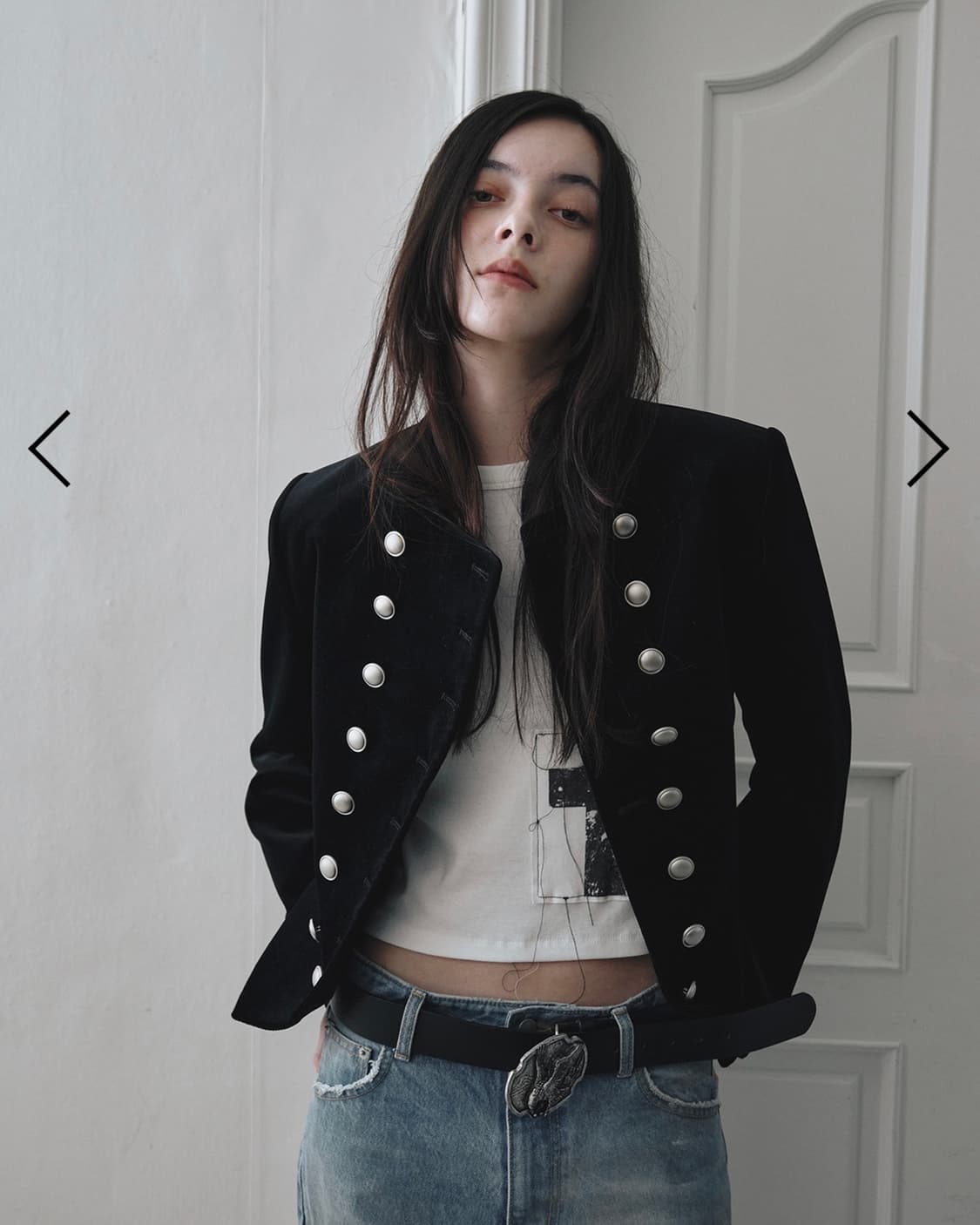 데어드 벨벳 자켓 dared VELVET OFFICER JACKET 상품이미지1