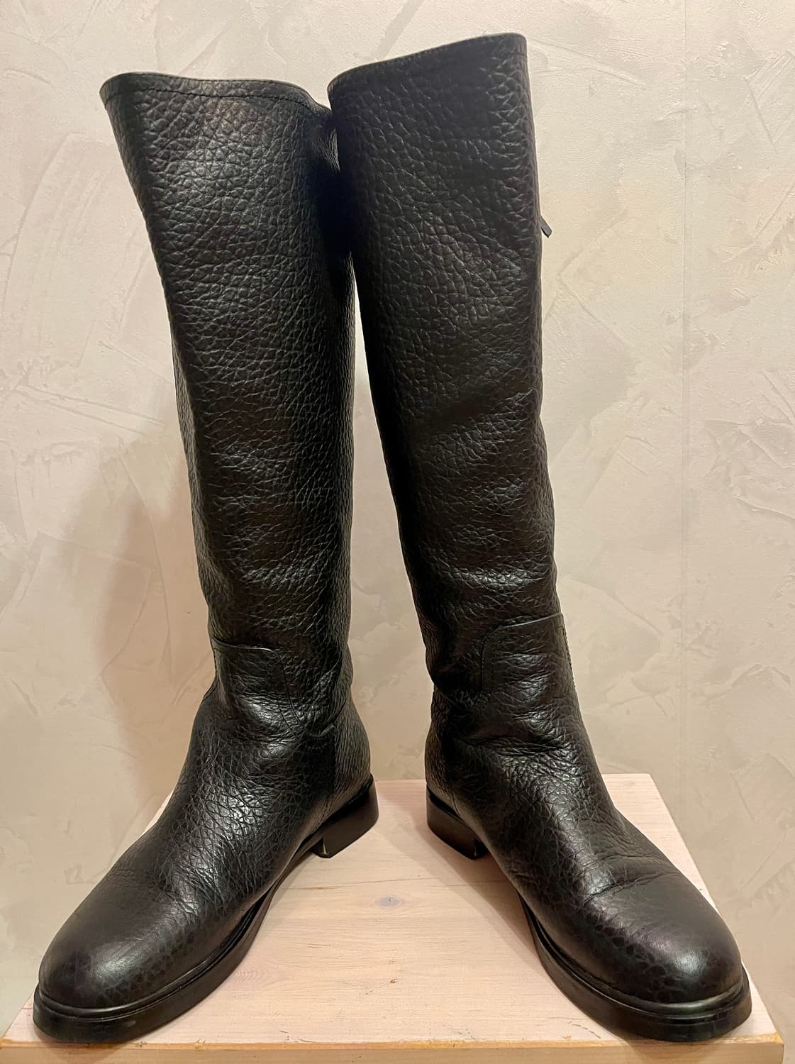 리얼 카우레더 지퍼 롱부츠 블랙 37사이즈(240) 상품이미지7