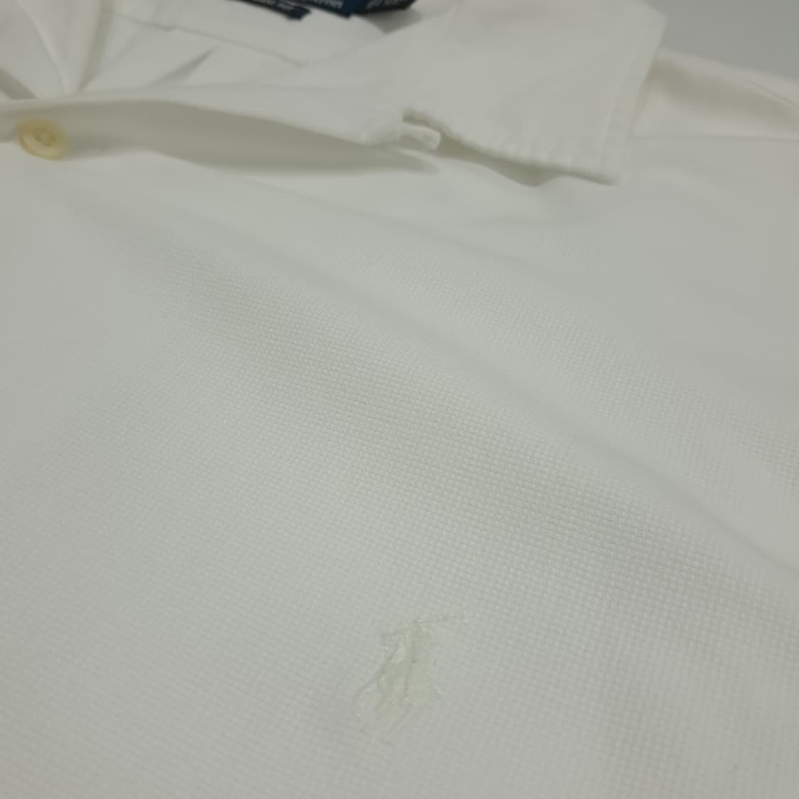 Co527 2XL Big 폴로 랄프로렌 화이트 캠프카라 반팔 셔츠 남방 상품이미지4