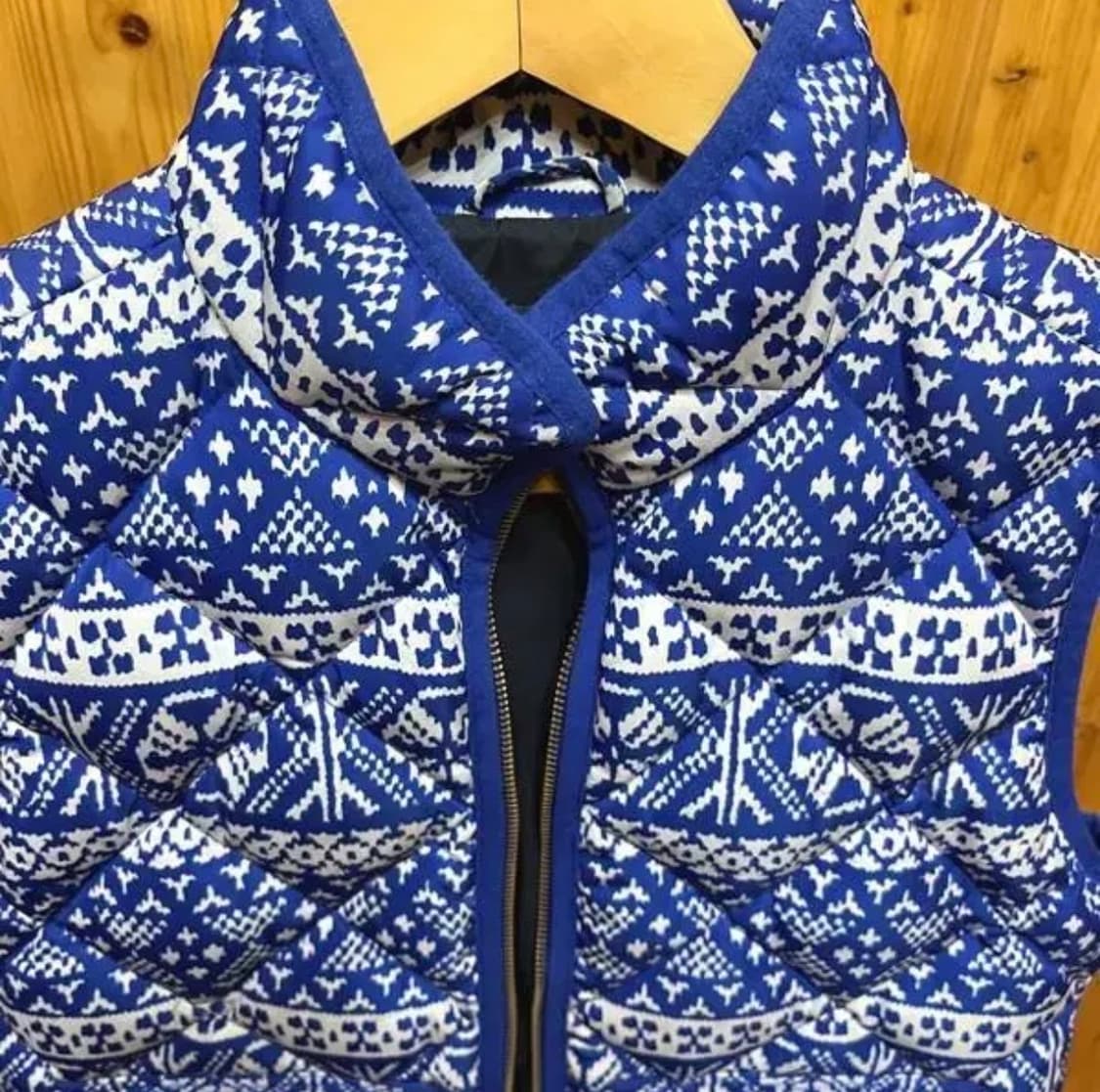 JCREW 제이크루 다운 패딩 베스트 집업 조끼 패턴 상품이미지2