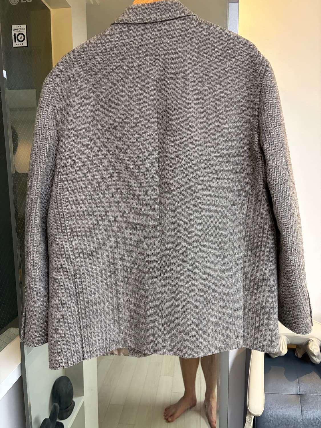 포터리 셔틀랜드 울 싱글 브레스티드 자킷 헤링본 자켓 상품이미지2