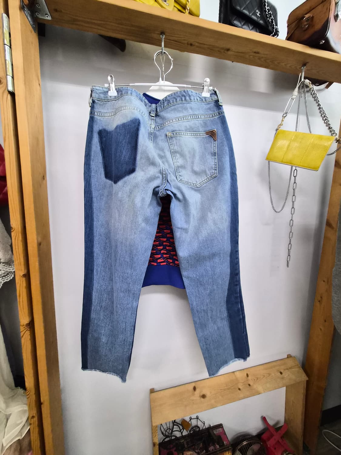 디자이너 소프트 스판프릴 맨투맨. 자라 투톤 데님 상품이미지10