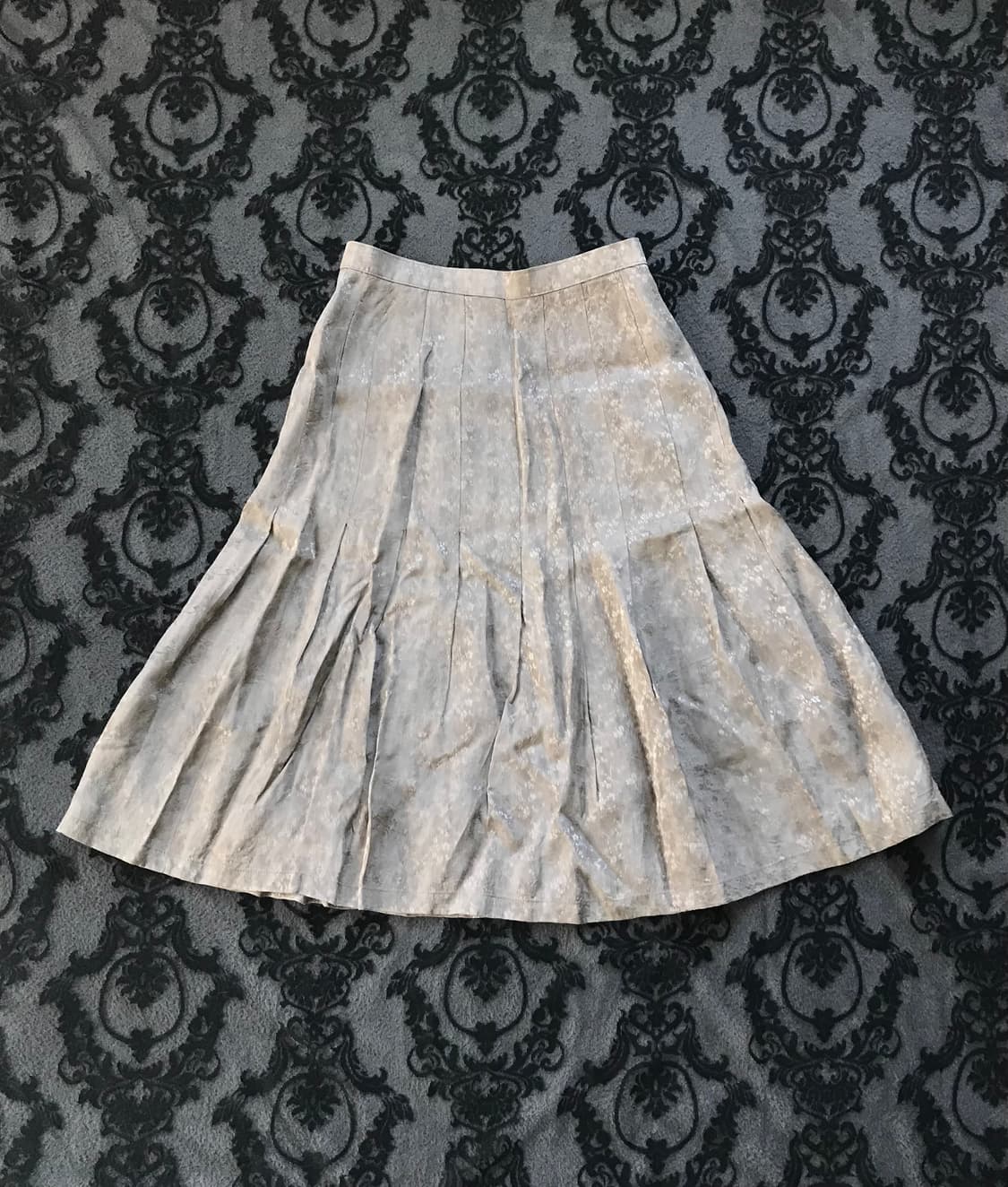 페어리그런지 오리엔탈 플로럴 자카드 롱스커트 상품이미지1