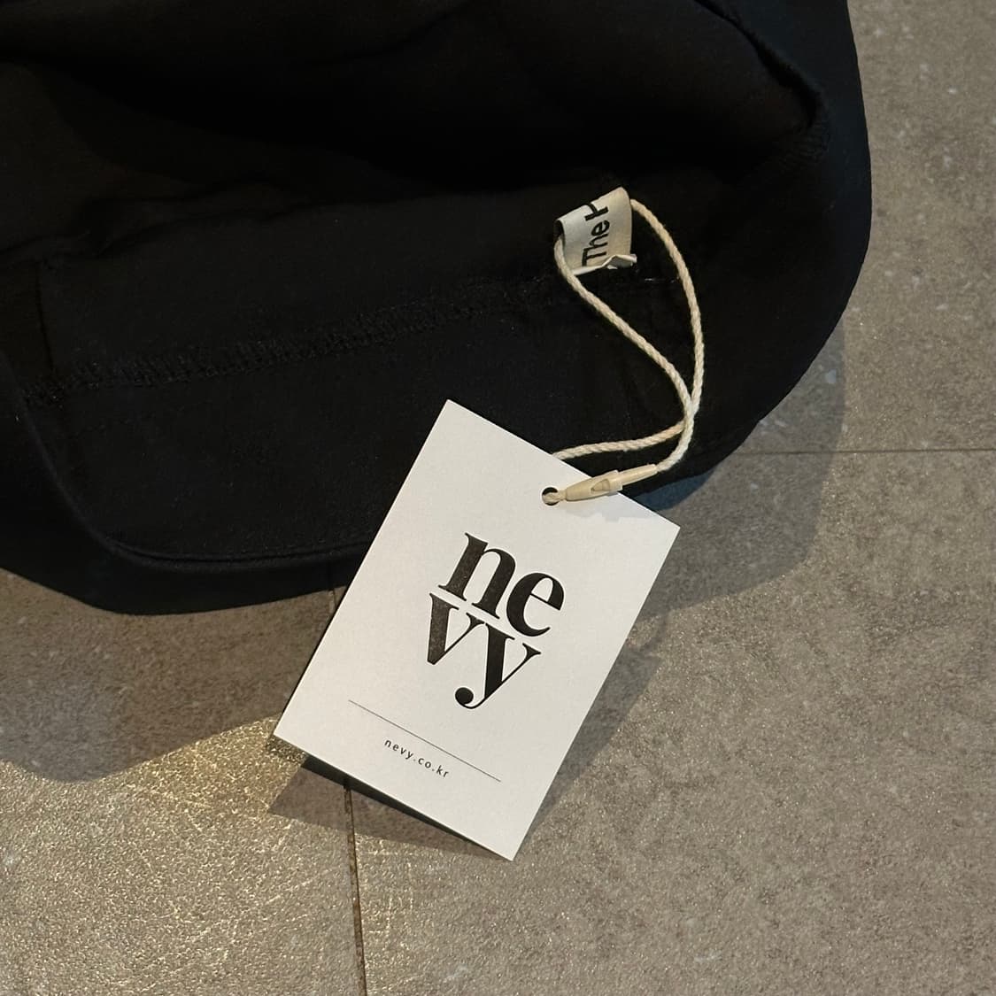 네비 브루이 리본 플리츠 스커트 팬츠 블랙 M 상품이미지6