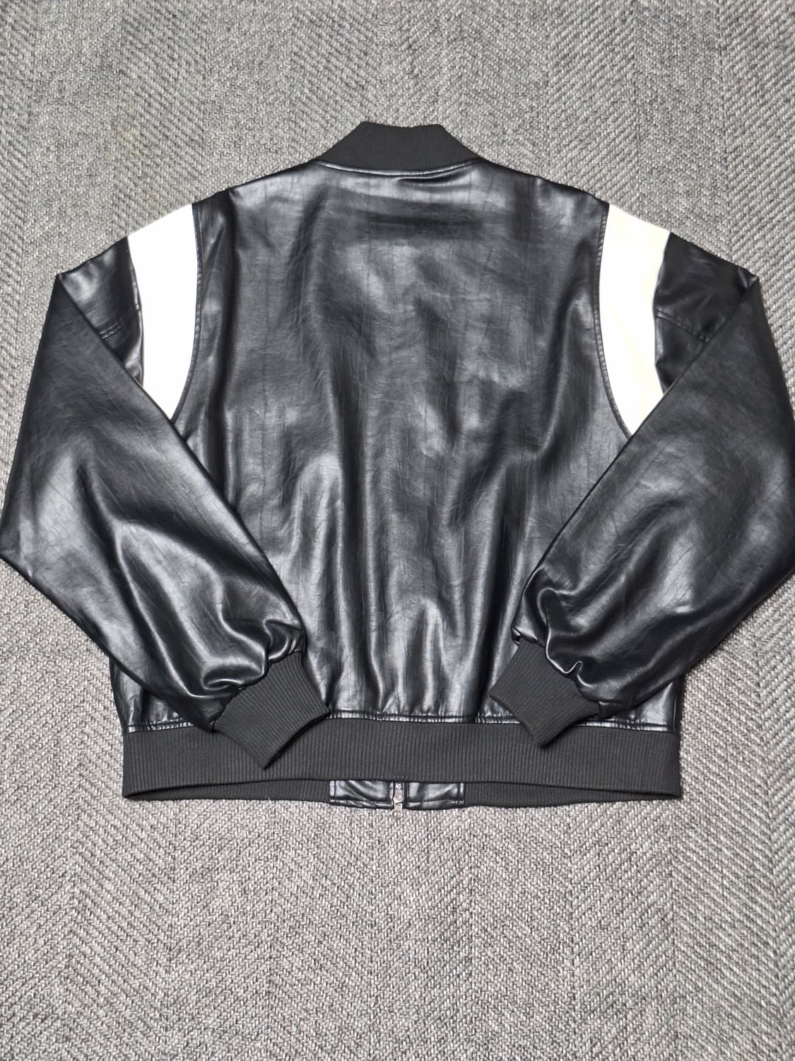 빈티지 레더 바시티 자켓 상품이미지2