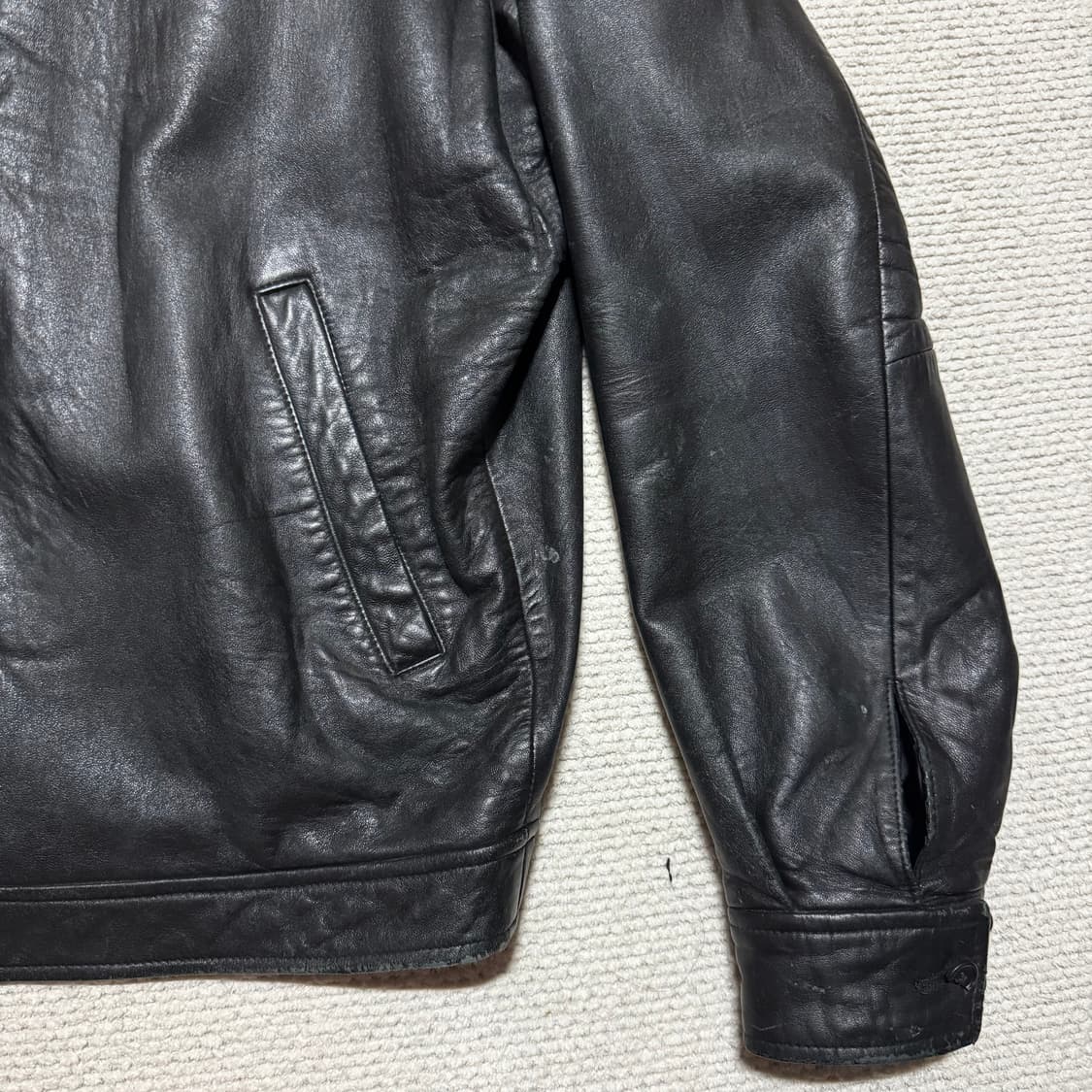 90s 폴로랄프로렌 블랙 레더자켓 M 상품이미지6