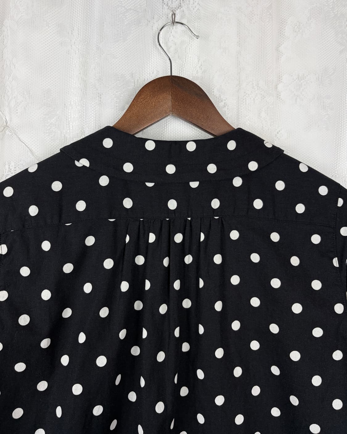 Sunny Clouds Dot Round Collar Blouse 상품이미지6