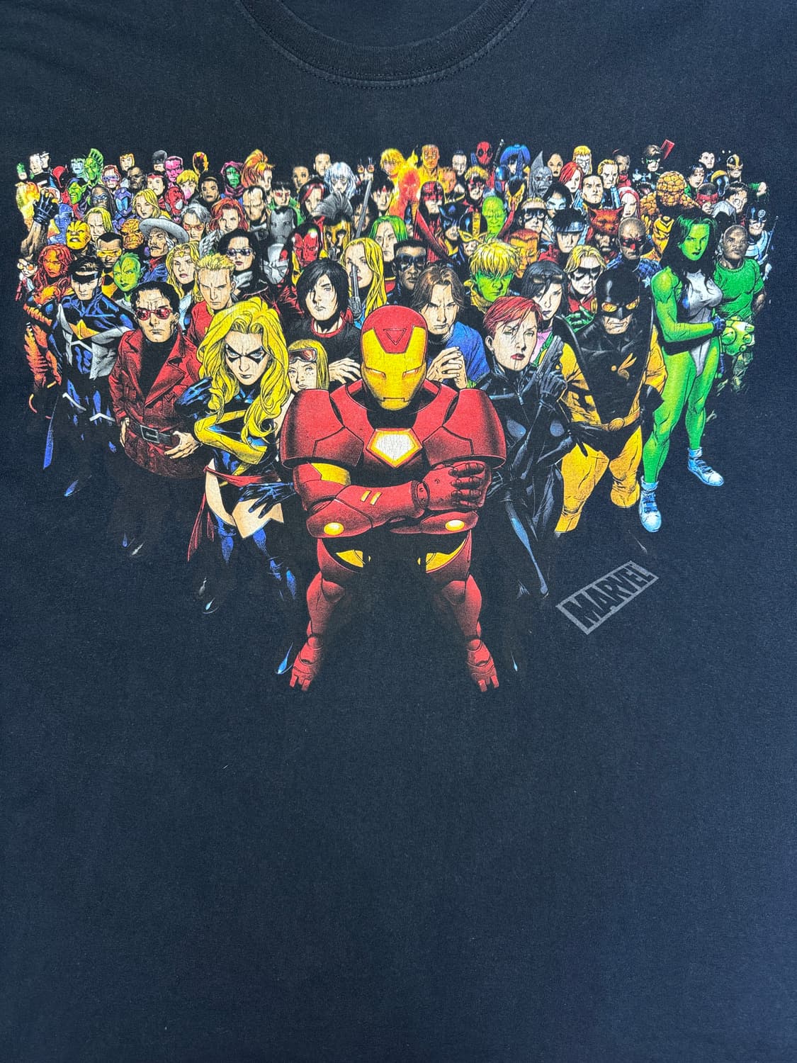 빈티지 00s 마블 MARVEL 캐릭터 라인업 티셔츠 XL 상품이미지2