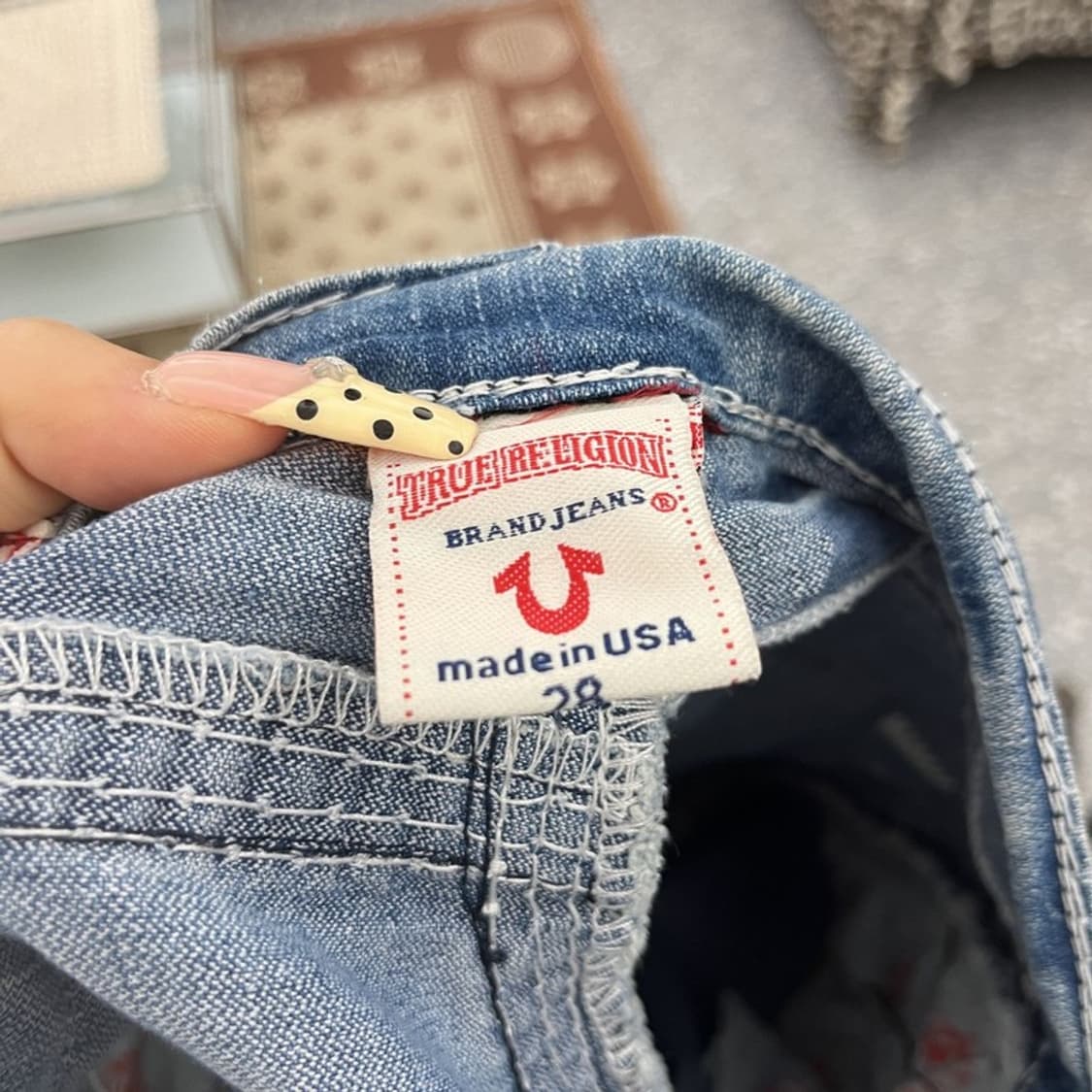 트루릴리전 JOY Y 빈티지 펑크 포켓스티치 데님팬츠 C10004 상품이미지6