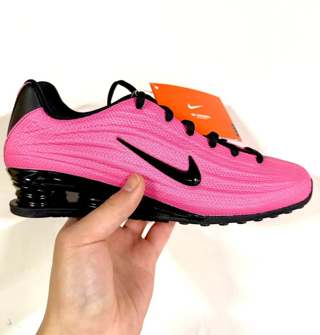 (230)(새상품)나이키 스니커즈 샥스 Z 핑크 블랙 상품이미지3