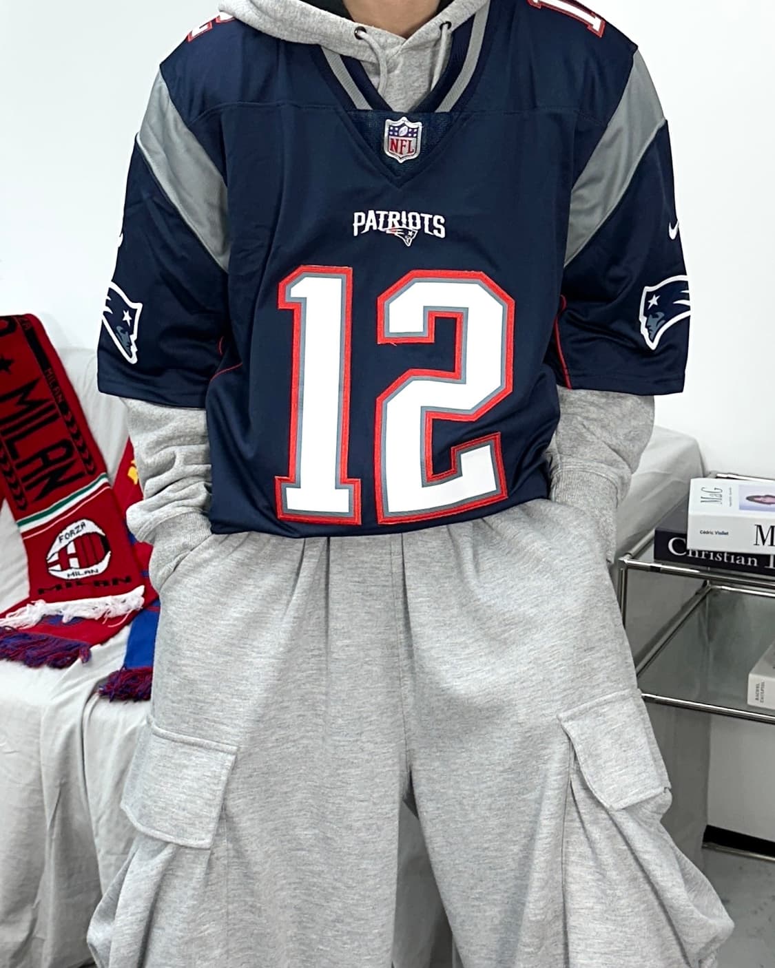 나이키 NFL 뉴 잉글랜드 패트리어츠 브래디 유니폼 L (새상품) 상품이미지1