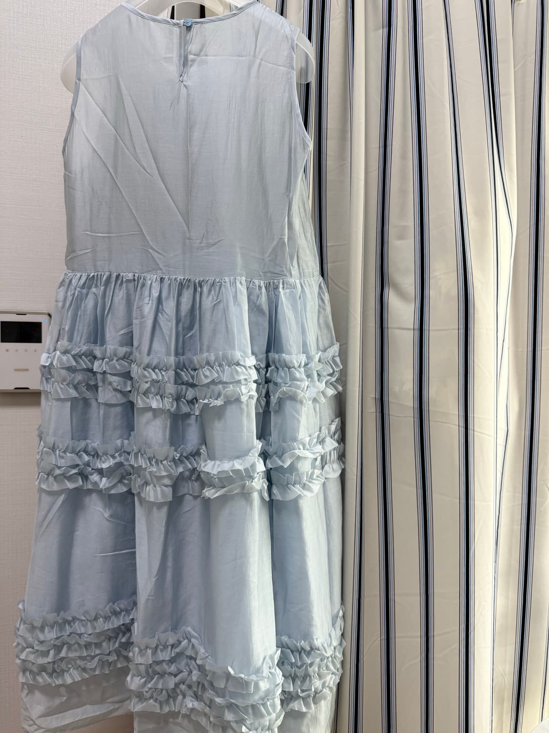 셀리테일즈 프릴 롱 드레스 - 스카이블루 상품이미지2