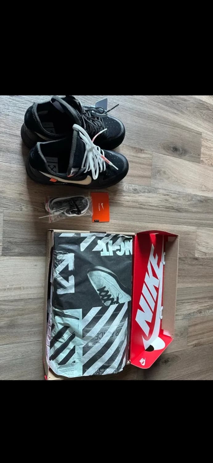 나이키 오프 하이트 에어 포스 로우 v2 블랙 화이트 상품이미지2