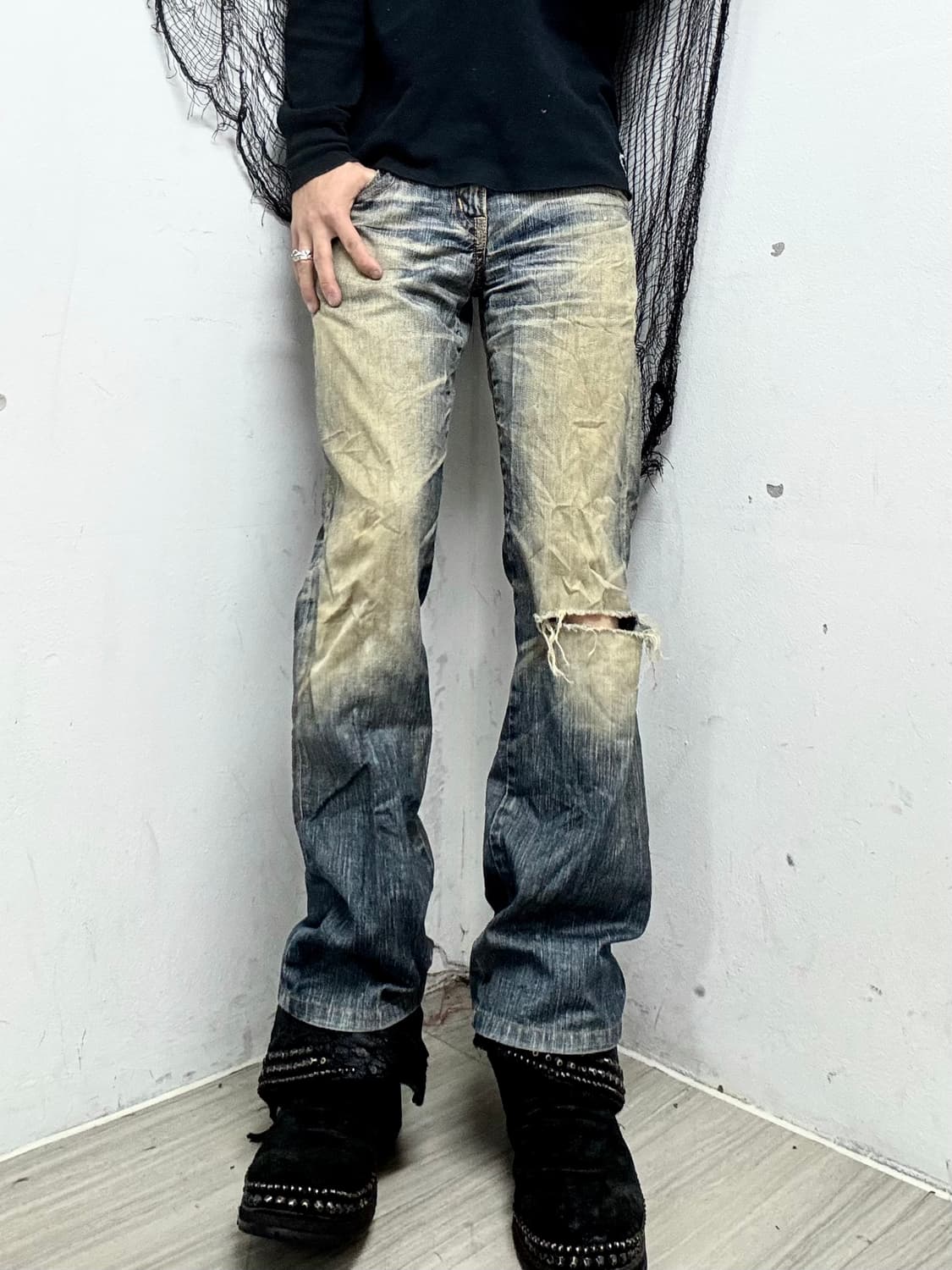 [Edwin 503]Y2K Grunge Washed Loose Fit P 상품이미지2