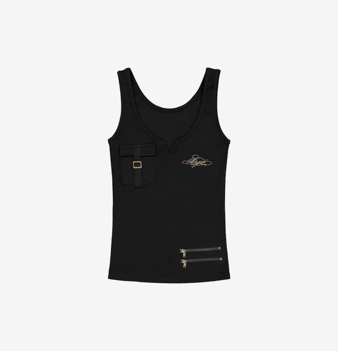 이와이이알 Script Logo Zipper 탑+팬츠 셋업 블랙 상품이미지2
