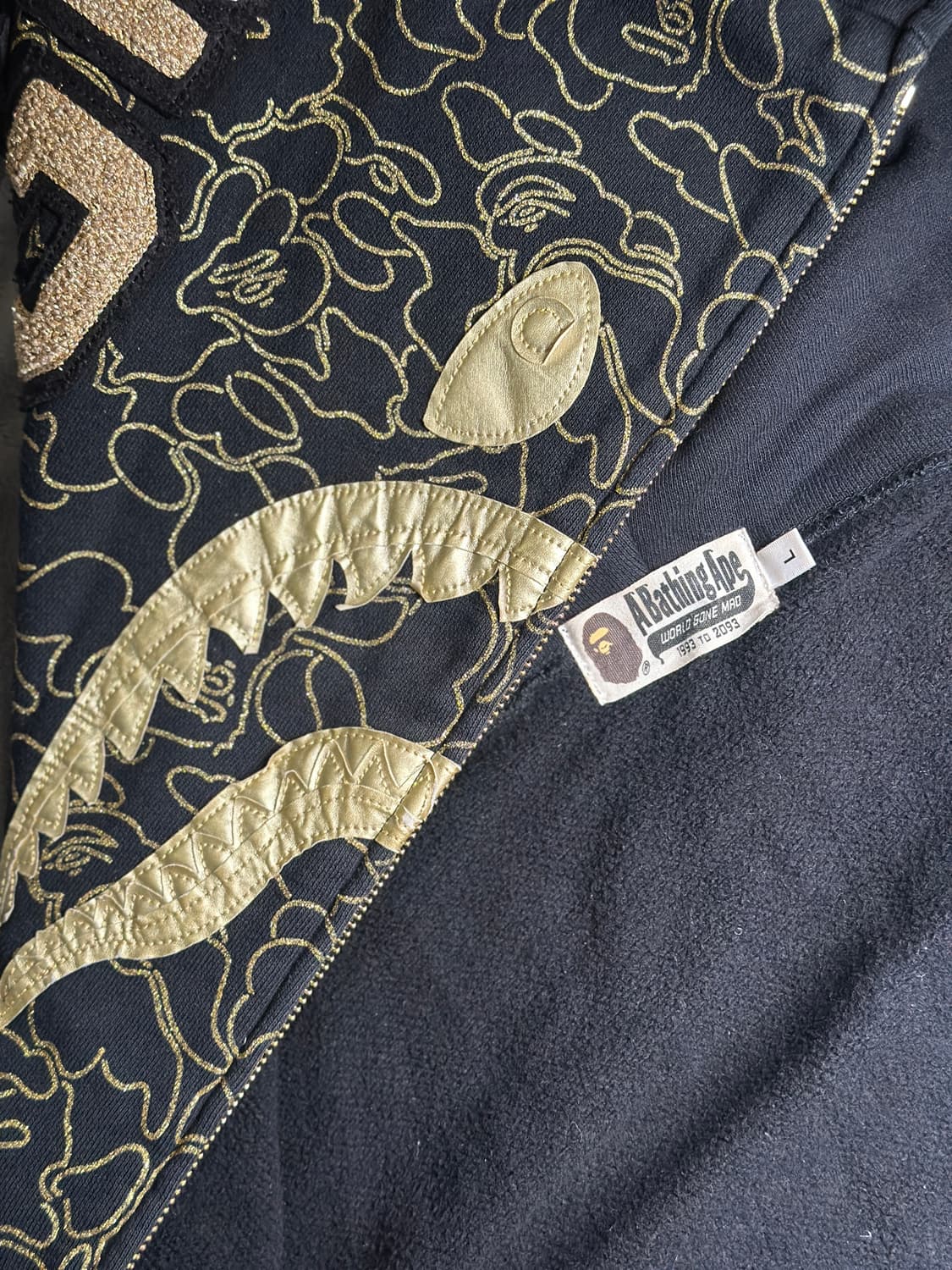 베이프 후드집업 23주년 한정판 L사이즈 상품이미지4