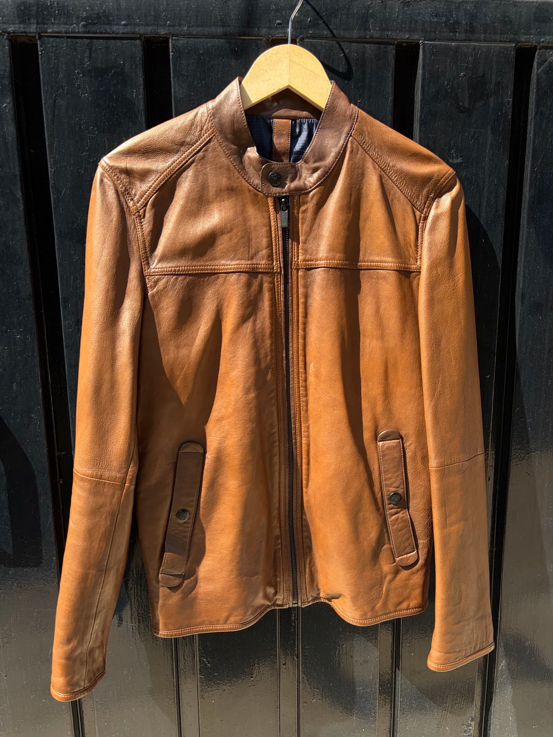 Massimo Dutti 브라운 레더 자켓 상품이미지1