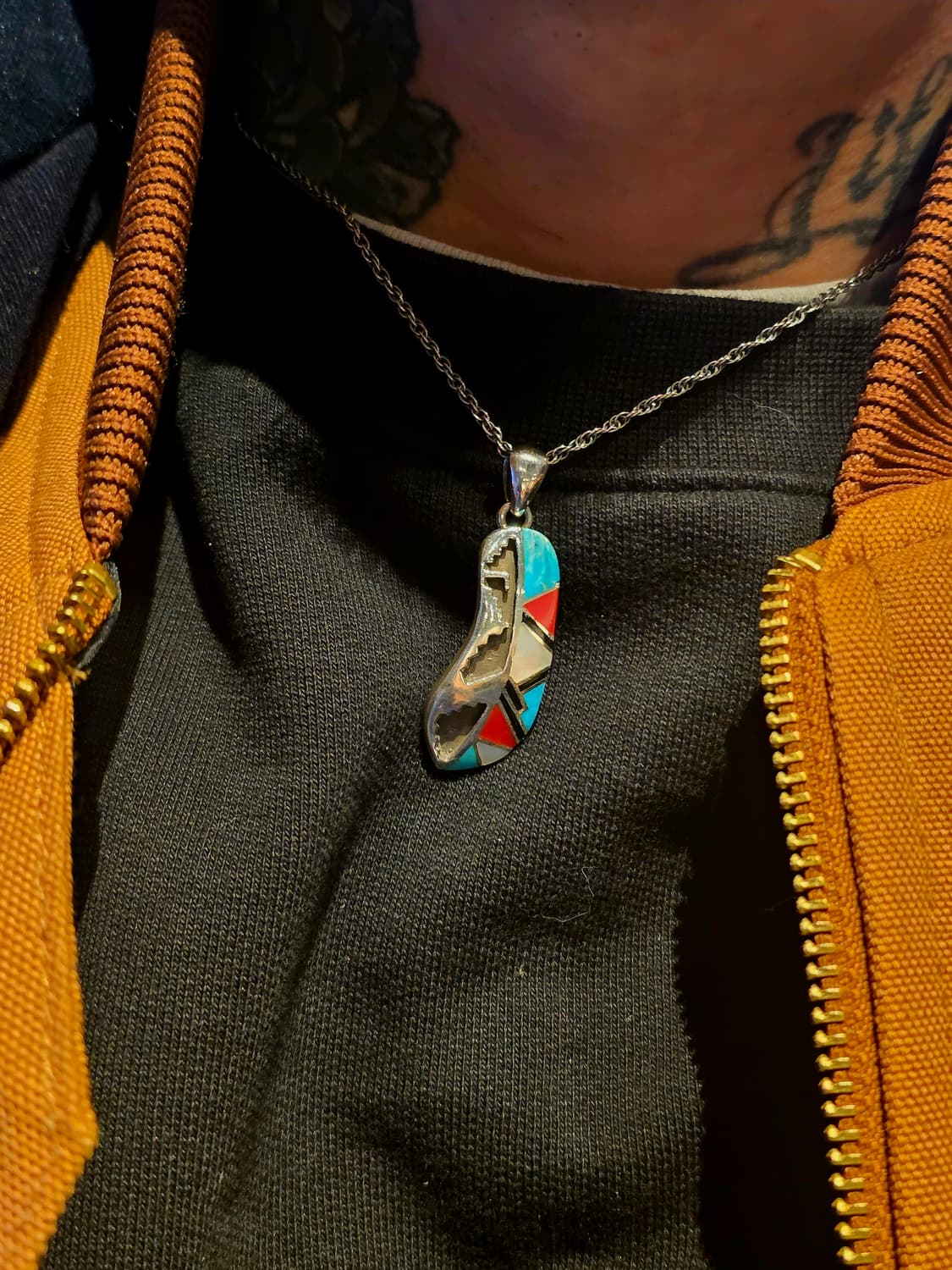 Silver925 Navajo Inlay stone nacklace 상품이미지4