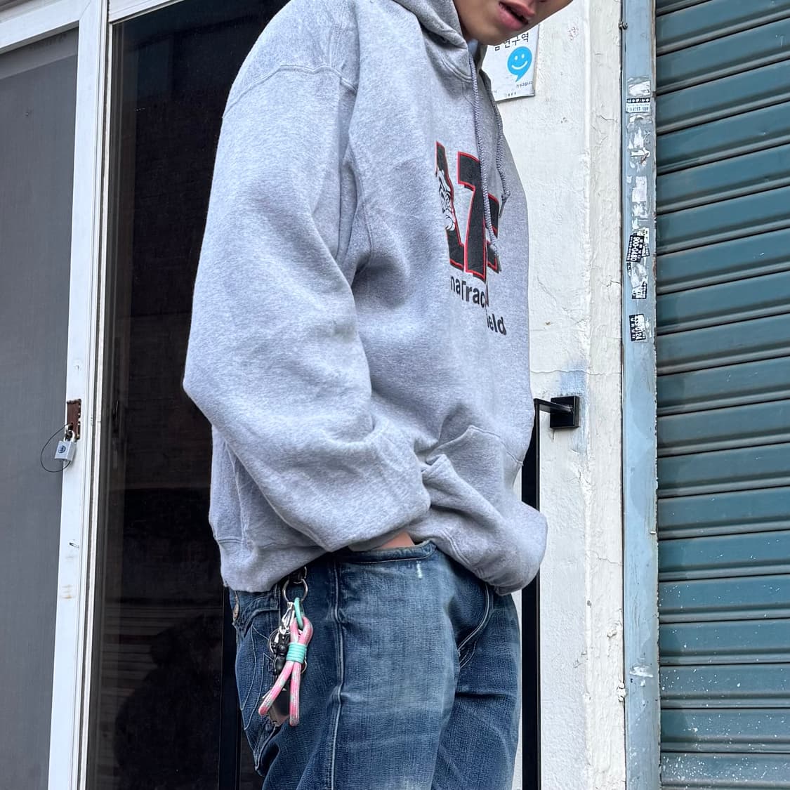 Russell athletic 그레이 후드 상품이미지4