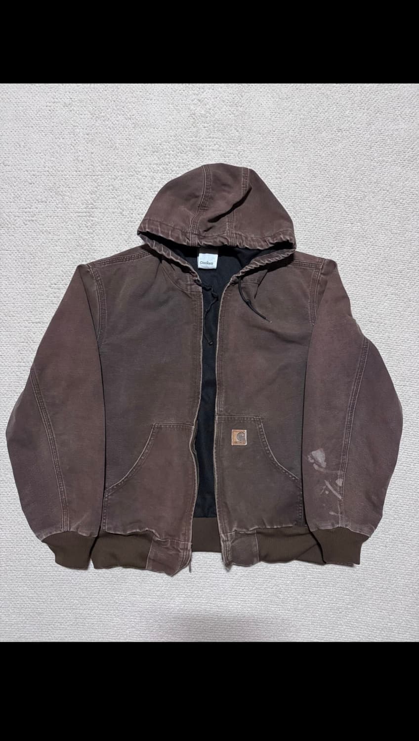 00‘s 칼하트 j208 덕 후드 액티브 자켓 브라운 m 상품이미지1