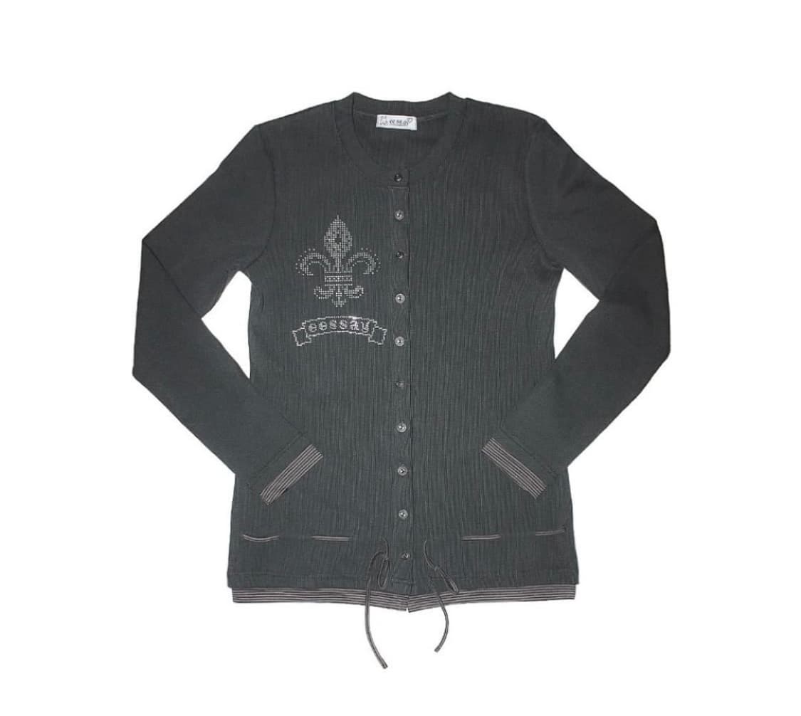 에쎄이 가디건 차콜 상품이미지1