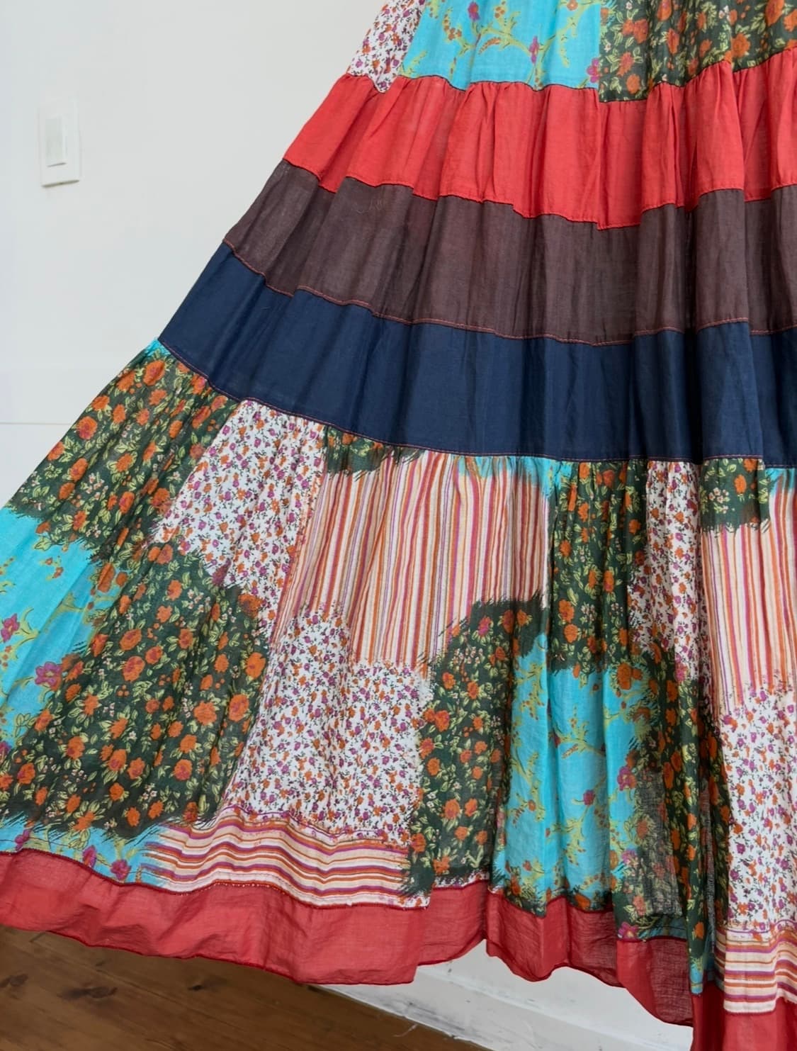 Rc noble 패치워크 맥시 원피스 상품이미지3