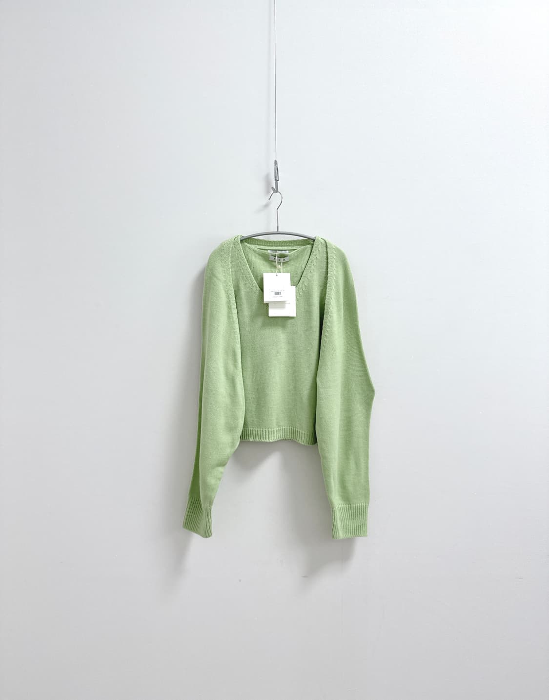 유어네임히어 볼레로 가디건 니트 슬리브리스 셋  상품이미지3