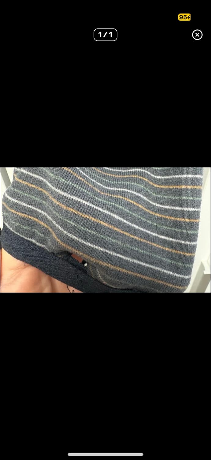 COYSEIO Stripe Fleece Hood Zip-Up Charco 상품이미지5