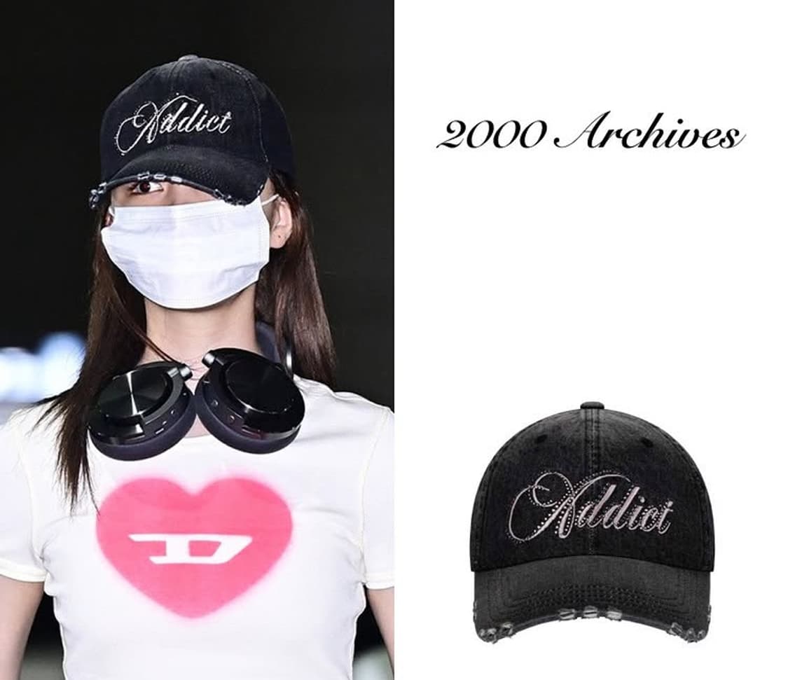 2000아카이브스 SPIKE ADDICT CAP (BLACK DENIM) 상품이미지3