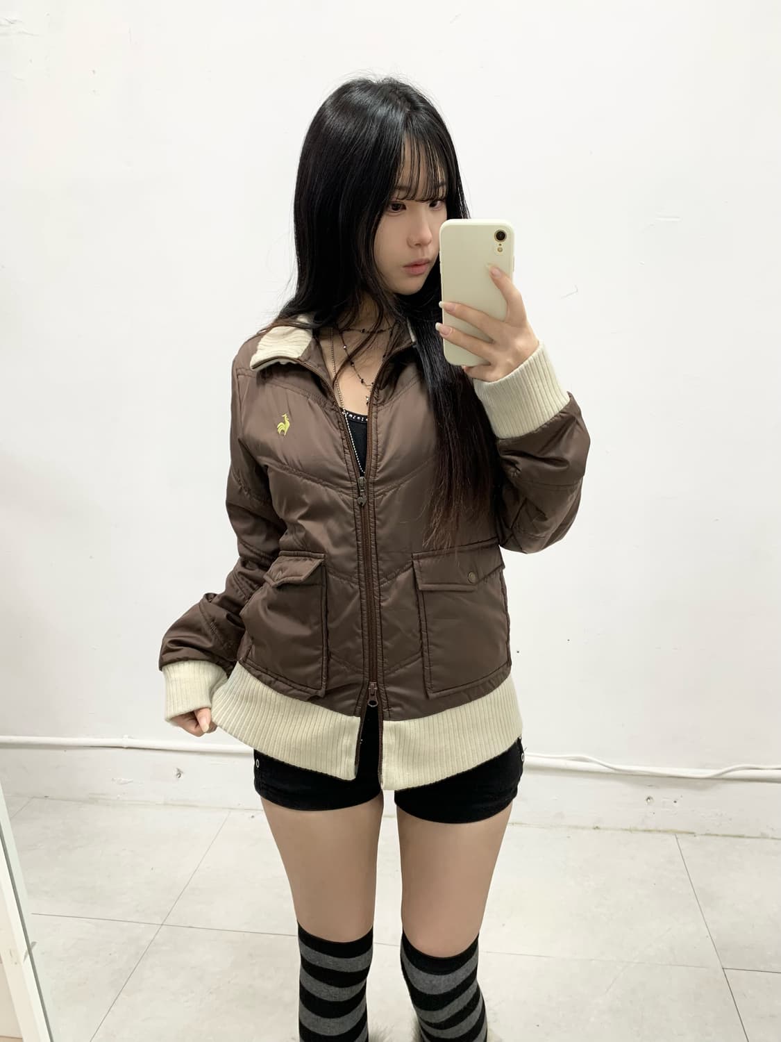 [LE COQ] 르꼬끄 코코아 라떼맛 투웨이 집업 자켓 상품이미지3