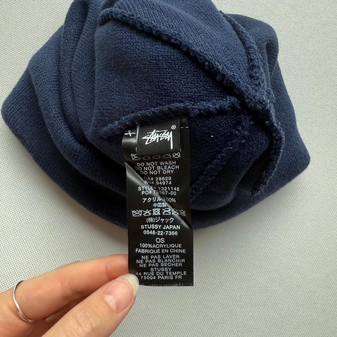 스투시 스파이럴 니트 비니 네이비 상품이미지2