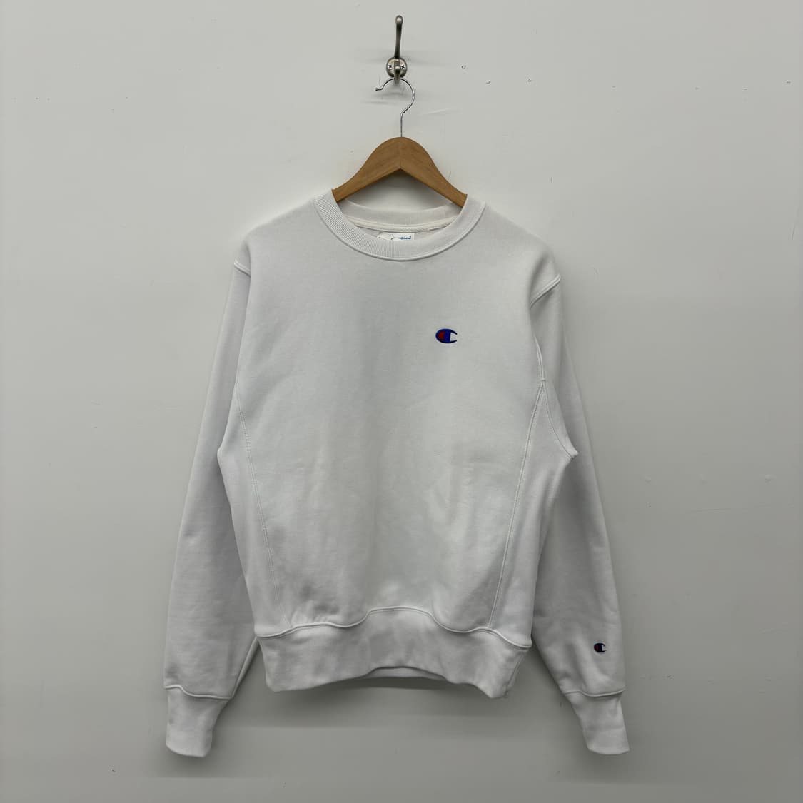챔피온 리버스위브 맨투맨 화이트 남L 상품이미지1