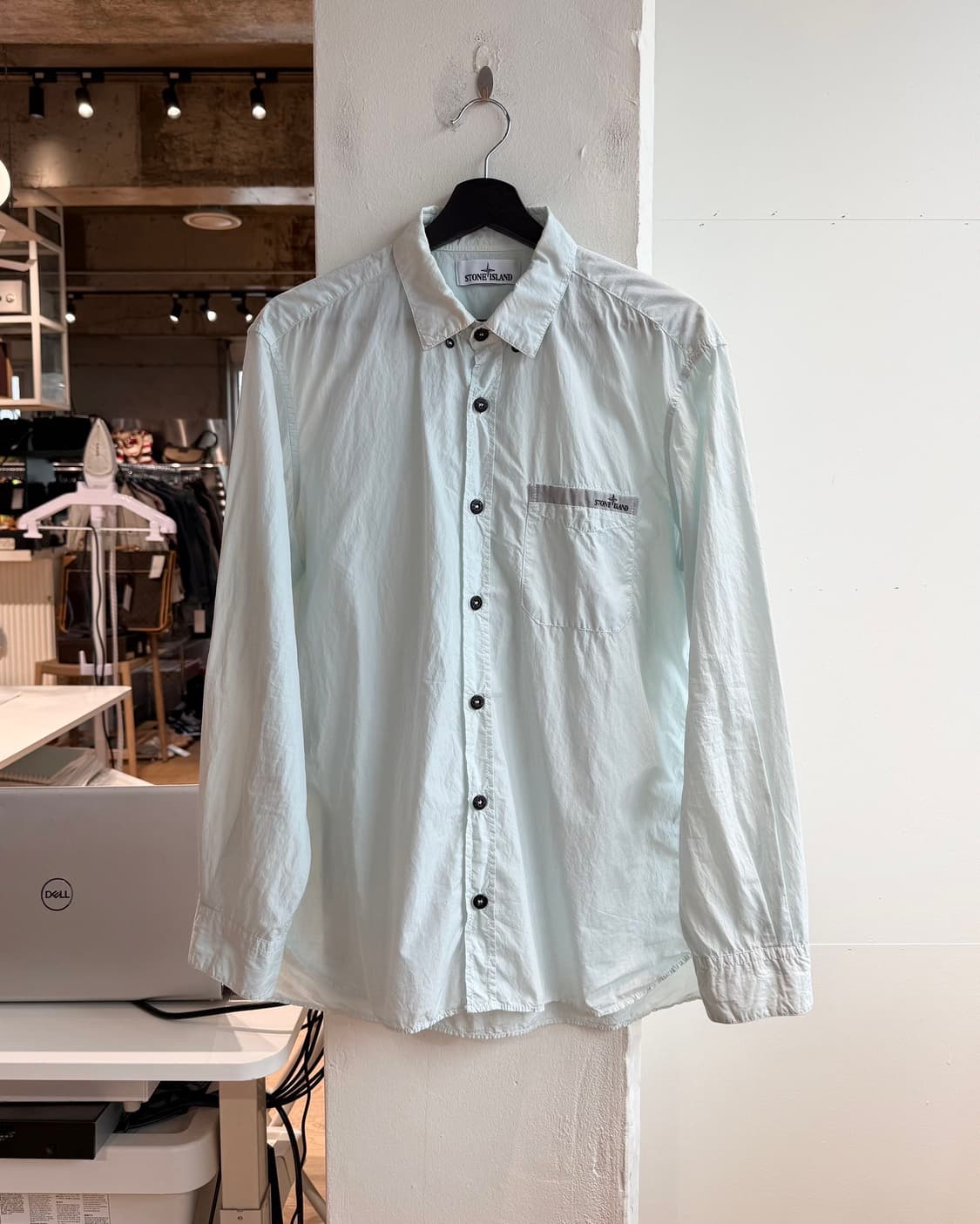 스톤아일랜드 라이트 블루 원포켓 셔츠  상품이미지2