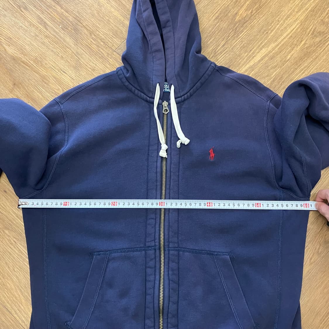 N108 폴로 와플 후드집업 네이비 상품이미지6