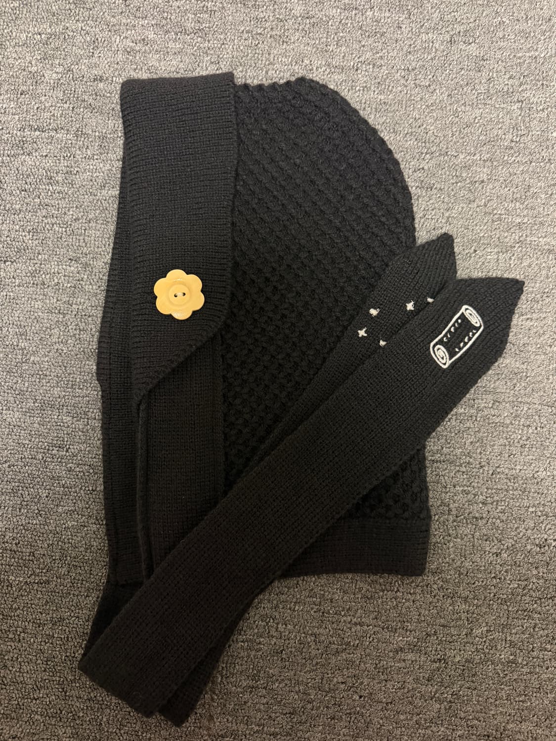 루나키후 니트 바라클라바 차콜 상품이미지2