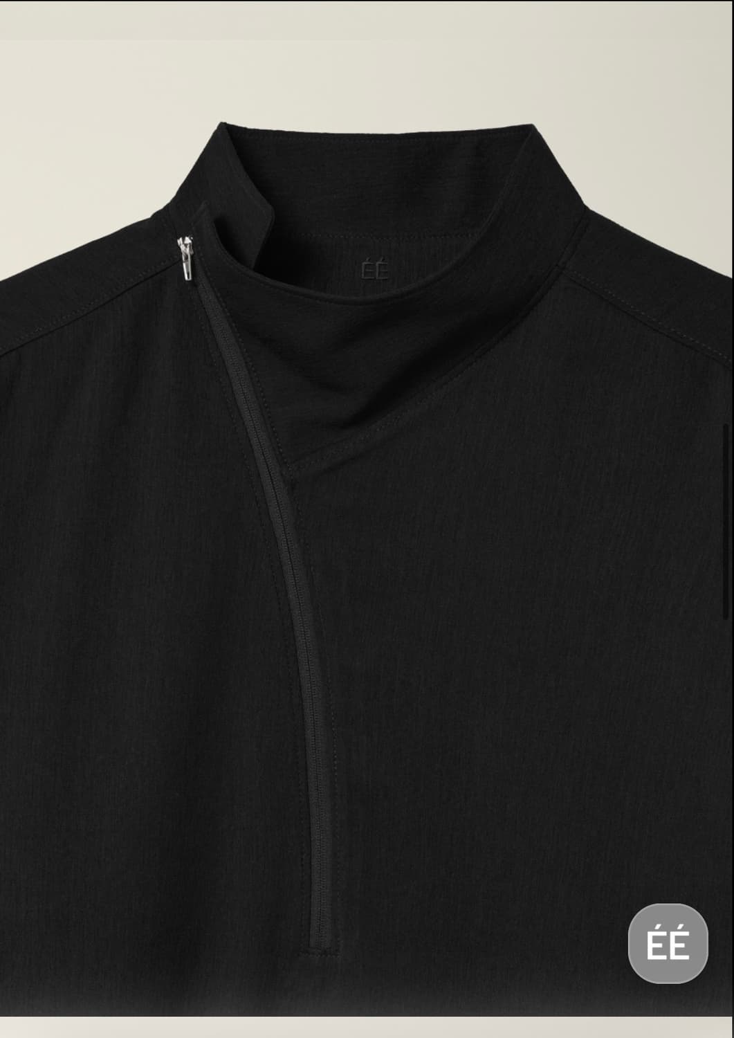 누마레 커브드 하프집업 블랙 상품이미지3