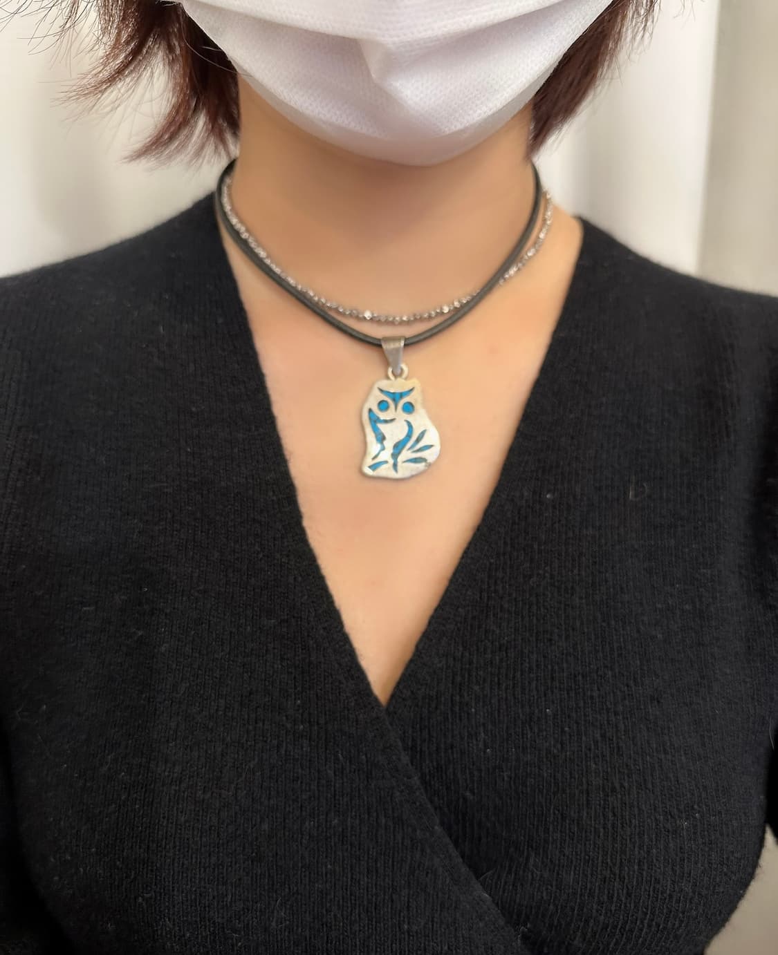 Turquoise owl 925silver neckla 상품이미지6