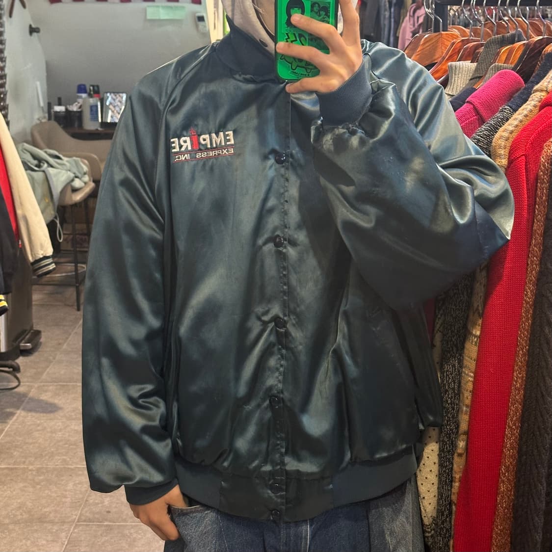 [NO.9] 빈티지 봄버 자켓 딥그린 상품이미지1