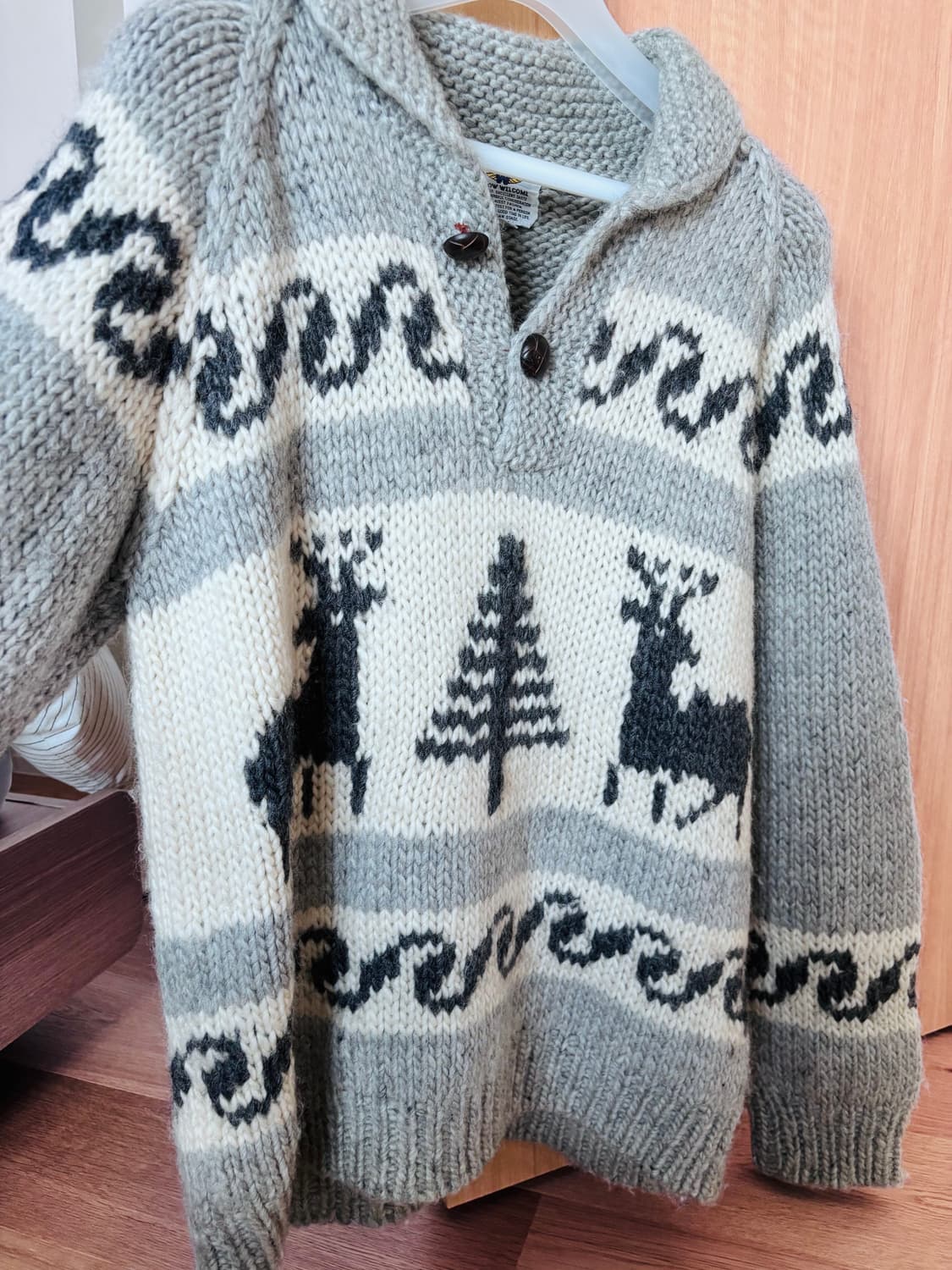빈티지 대장템 그레이 사슴 코위찬 니트 상품이미지7
