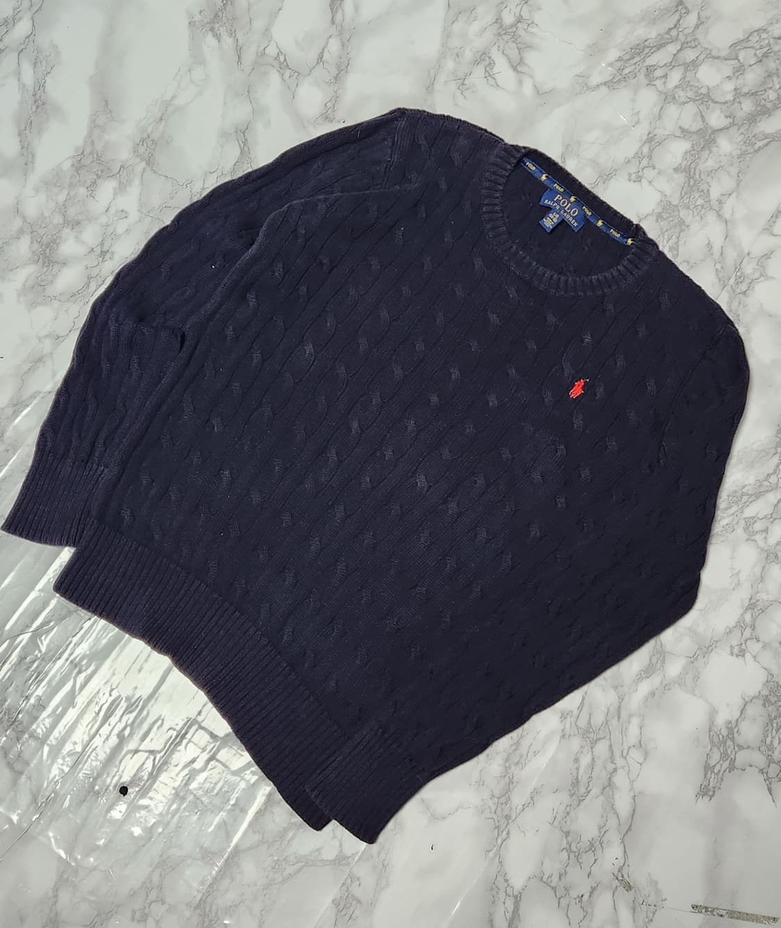 폴로 랄프로렌 꽈배기 딥네이비 니트 상품이미지2