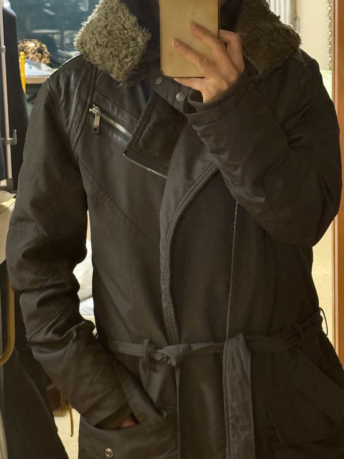 디젤 가죽패치 패딩 야상   95사이즈 상품이미지8