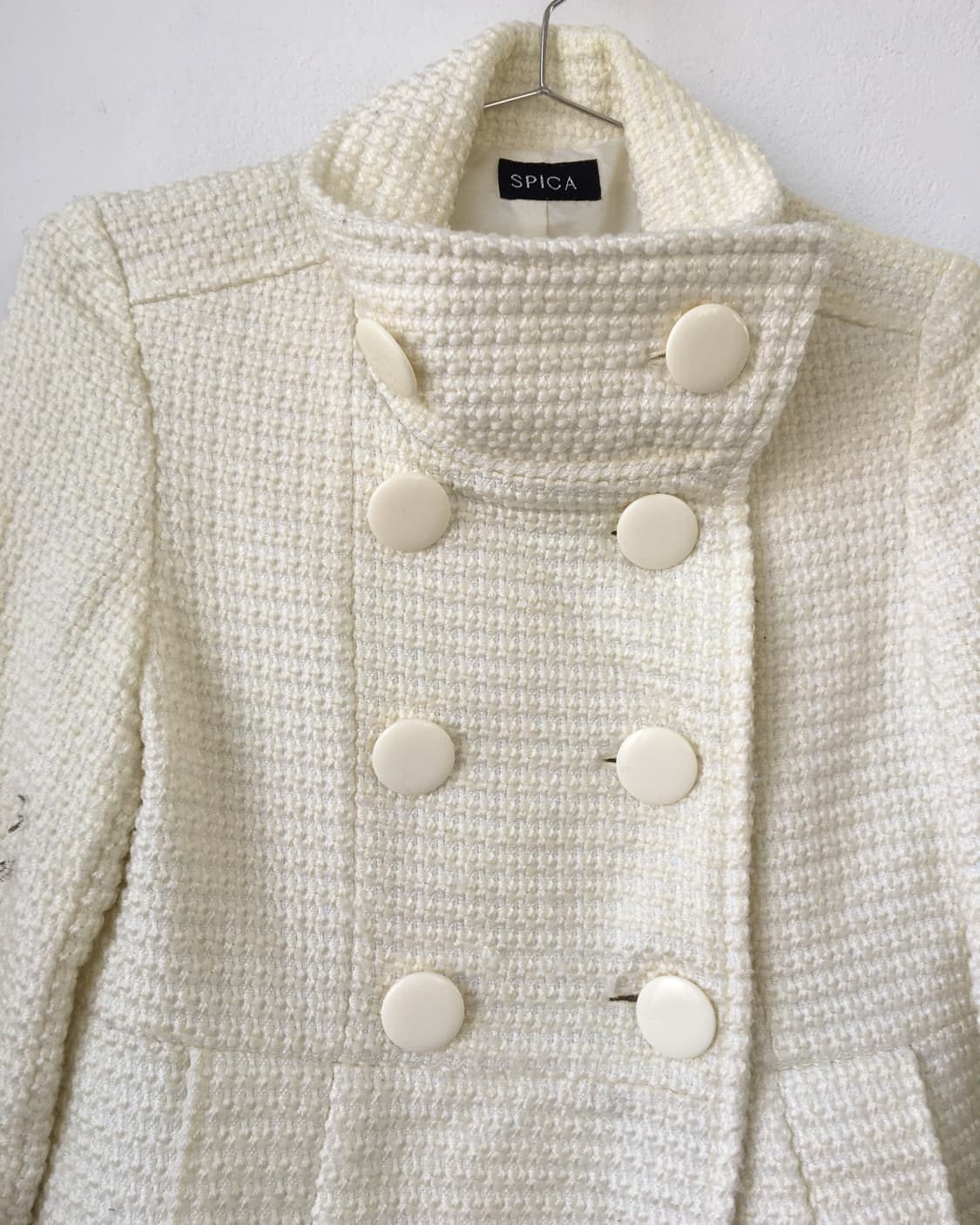 Double button high neck coat 상품이미지4