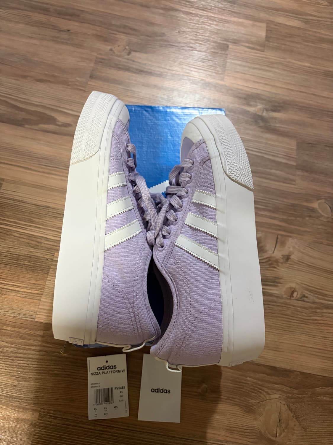 실착5분] 아디다스 니짜 플랫폼 W 라벤더 스니커즈 270 상품이미지3