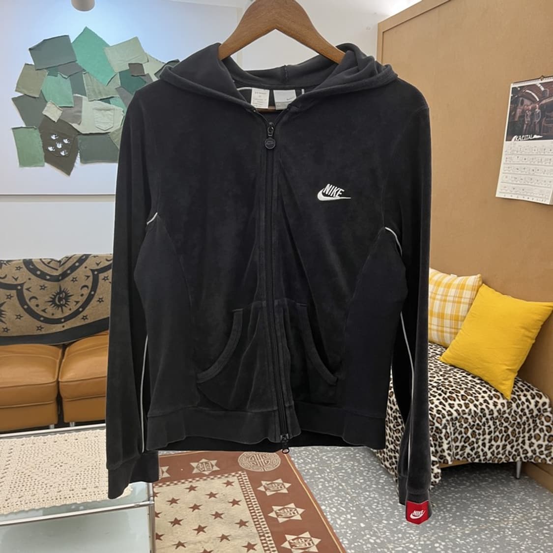 나이키 캐주얼 스포티 빅로고 벨벳 후드집업 95 C10077 상품이미지3