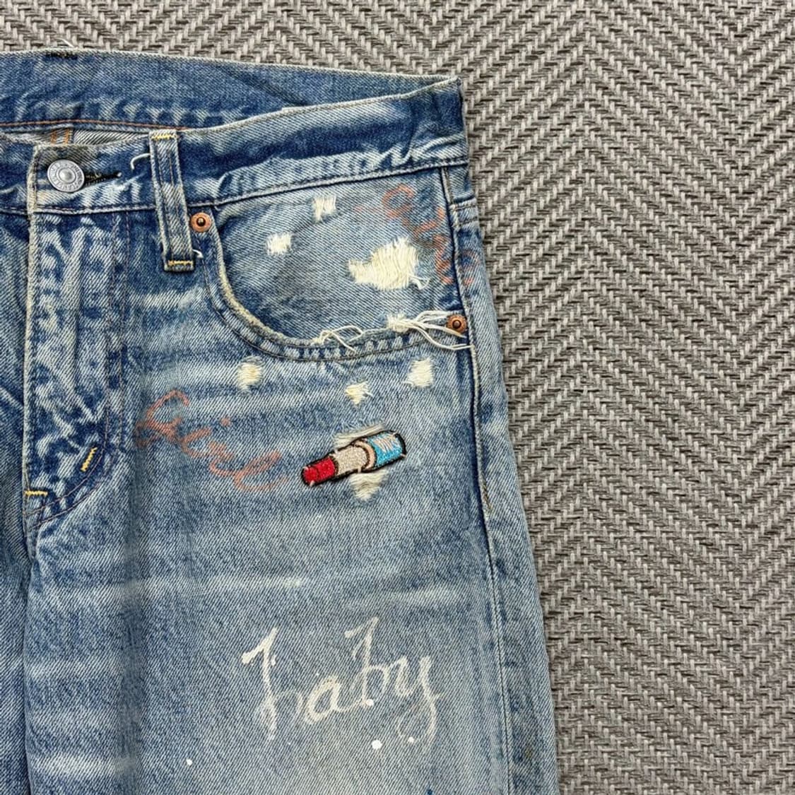 RNA SLANG 디스트로이드 페인트 데님팬츠 v2760 상품이미지6