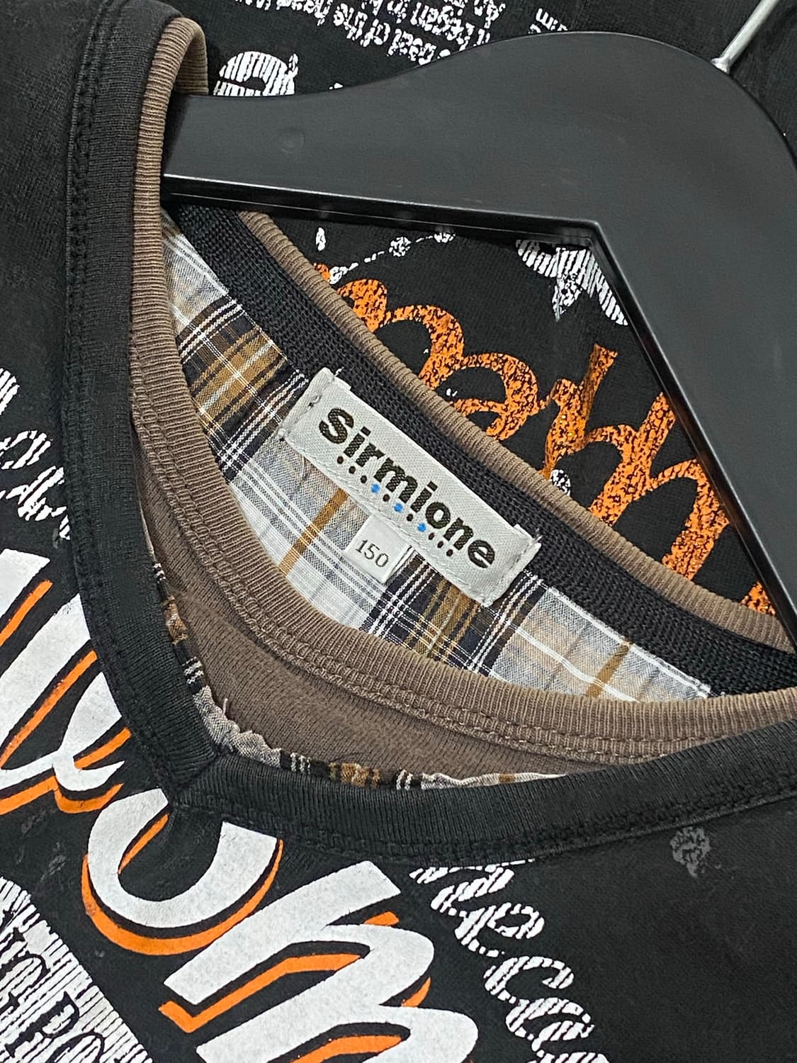 Sirmione 빈티지 레터링 디테일 레이어드 반팔 티셔츠 상품이미지9