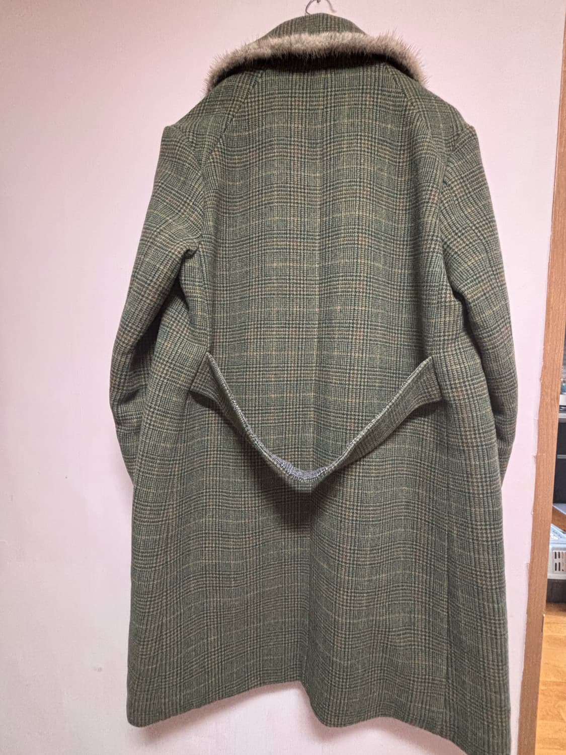 빈티지 체크 울코트 상품이미지1