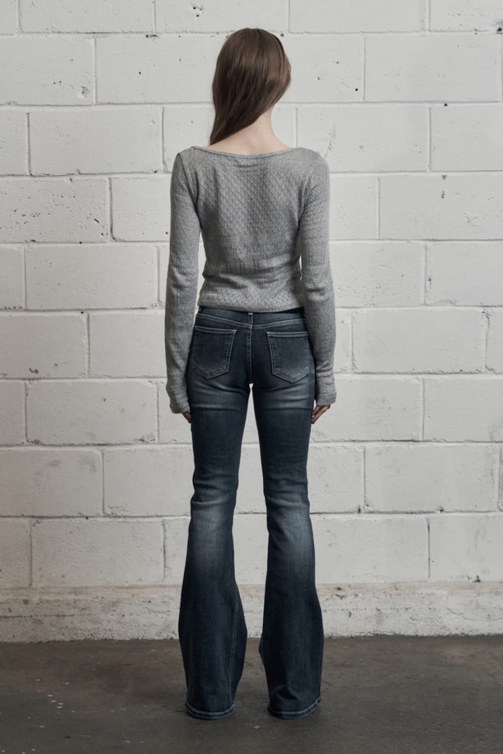 [새상품] 시너진 브러쉬 캣 워싱 데님팬츠 블루 상품이미지5