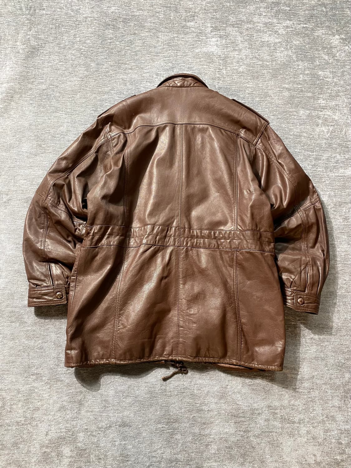 [L] 90s SULTAN 브라운 리얼 레더 코트 상품이미지8